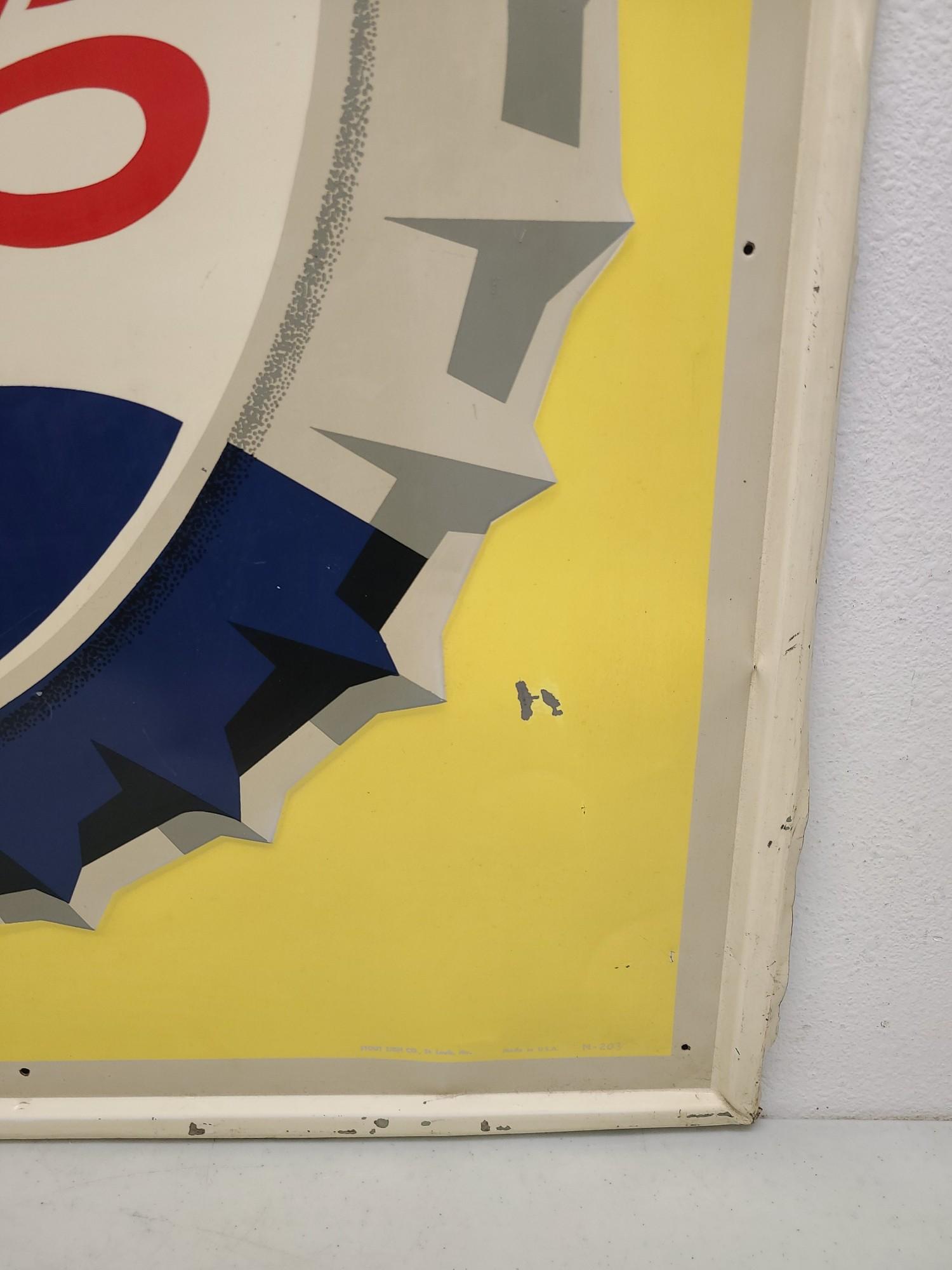 SST Embossed Pepsi Self Framed Sign