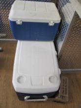 LOT-(2_ BLUE/WHITE  COOLERS
