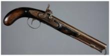 "Adams Troop" Marked American Half Stock Dueling Pistol