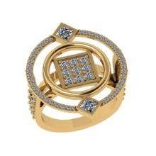 1.56 Ctw VS/SI1 Diamond 14K Yellow Gold Engagement Ring