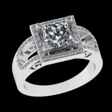 1.15 Ctw VS/SI1 Diamond Style 14 K White Gold Engagement Ring (ALL DIAMOND ARE LAB GROWN )