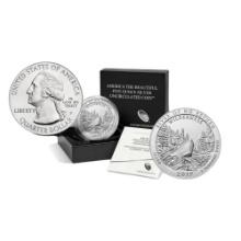 2019-P 5 oz Silver ATB River of No Return Idaho (w Box and COA)