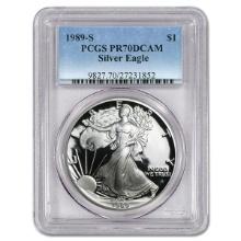 Certified Proof Silver Eagle 1989-S PR70DCAM PCGS