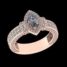 1.92 Ctw VS/SI1 Diamond 14 K Rose Gold Engagement Ring (ALL DIAMOND ARE LAB GROWN )