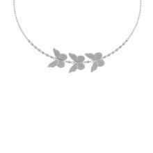 2.11 Ctw VS/SI1 Diamond 14K White Gold Butterfly Pendant Necklace