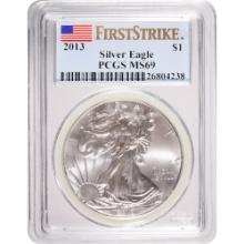 Certified Uncirculated Silver Eagle 2002 MS69 PCGS