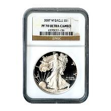 Certified Proof Silver Eagle 2007 PF70 NGC