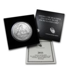 2011-P 5 oz Silver ATB Vicksburg (w Box and COA)