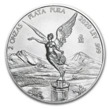 Mexican Silver Libertad 2 Ounce 2020