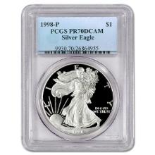 Certified Proof Silver Eagle 1998-P PR70DCAM PCGS