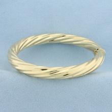 Italian Twisting Rope Bangle Bracelet In 14k Yellow Gold