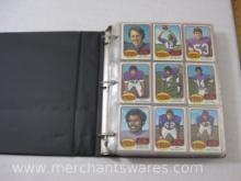 2-Inch Binder of 1970s-2000s NFL Football Trading Cards including Fran Tarkenton, Chuck Foreman,