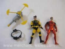 Two Batman Robin Action Figures including Night Hunter Robin and Crime Squad Robin, 3 oz