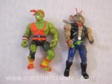 Two 1990s Action Figures including 1991 Toxic Crusaders Toxie and 1993 Biker Mice from Mars Modo, 5