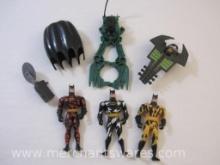 Three Batman Action Figures and Accessories, 8 oz