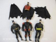 Three Batman Action Figures and Accessories, 4 oz