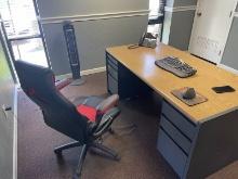(Lot) Desk, Chair, Fan, and TV in One Office (NO PC)