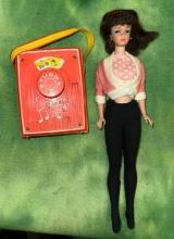 1962 Mattel "Midge" Barbie w/Original Clothes & 1969 USA Pocket radio "Do Re Mi" #759 works great