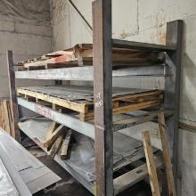 Steel rack with assorted steel contents