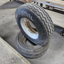 (2) 8-14.5 filled tires