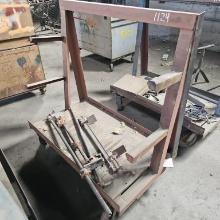 Rolling cart with clamps