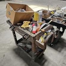 Rolling cart with contents