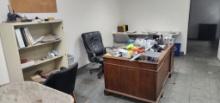 Office furniture, desk, chairs, file cabinets