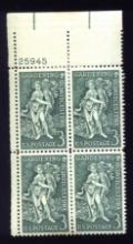 OLD 3 Cents Stamps ... Plate Block of 4 ... MNH