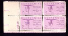 OLD 3 Cents Stamps ... Plate Block of 4 ... MNH