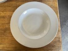 12” Round White Ceramic Pasta Bowls