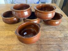 Brown Ceramic Soup Bowls