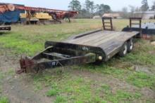 16FT FLATBED EQUIPMENT TRAILER | NO TITLE