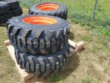 Forerunner SKS1 Skid Steer Tires on Wheels 'Set of 4 - NEW'