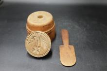 Antique Butter Mold & paddle