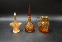 3 Assorted Pieces of Glass