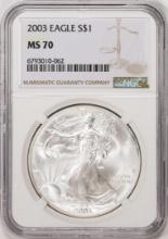 2003 $1 American Silver Eagle Coin NGC MS70