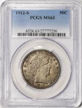 1912-S Barber Quarter Coin PCGS MS63