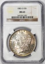 1883-O $1 Morgan Silver Dollar Coin NGC MS63 Nice Toning