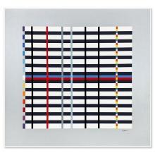 Yaacov Agam "Hommage du Mondrian (Silver)" Limited Edition Serigraph on Paper