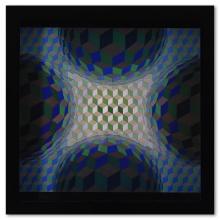 Victor Vasarely "Cheyt-Stri-Ton Structures Universelles L'Hexagone" Mixed Media