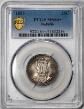 1893 Isabella Commemorative Quarter Coin PCGS MS64+