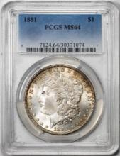 1881 $1 Morgan Silver Dollar Coin PCGS MS64