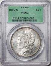1880-O $1 Morgan Silver Dollar Coin PCGS MS62 Old Green Holder