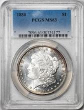 1880 $1 Morgan Silver Dollar Coin PCGS MS63