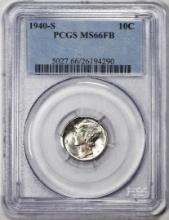 1940-S Mercury Dime Coin PCGS MS66FB