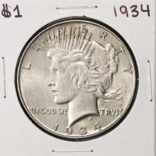 1934 $1 Peace Silver Dollar Coin