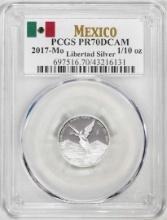 2017-Mo Mexico Proof 1/10 oz Silver Libertad Coin PCGS PR70DCAM