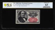 1874 Fifth Issue 25 Cents Fractional Currency Note Fr.1309 PCGS Choice Unc 63