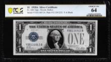 1928A $1 Funnyback Silver Certificate Note Fr.1601 PCGS Choice Uncirculated 64