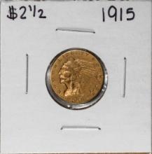 1915 $2 1/2 Indian Head Quarter Eagle Gold Coin